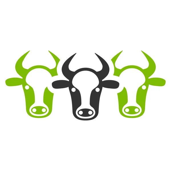Sığır düz vektör simgesi — Stok Vektör