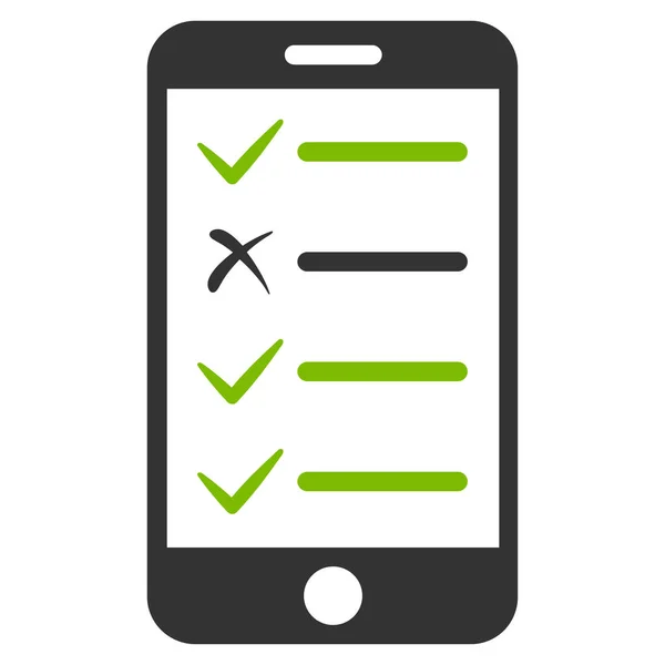 Mobile Checklist Flat Vector Icon — Stock Vector