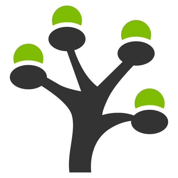 Icona vettoriale piatta dell'albero dei soldi — Vettoriale Stock