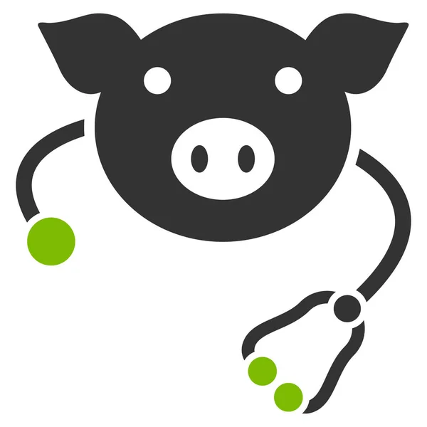 Ветеринарная векторная икона свиньи — стоковый вектор