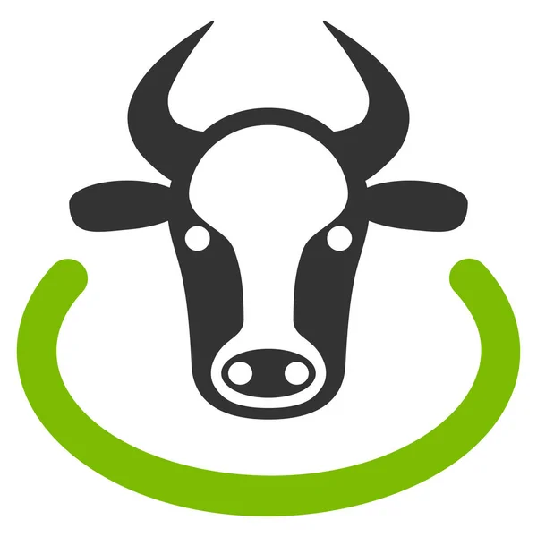 Cow platt vektor ikon — Stock vektor