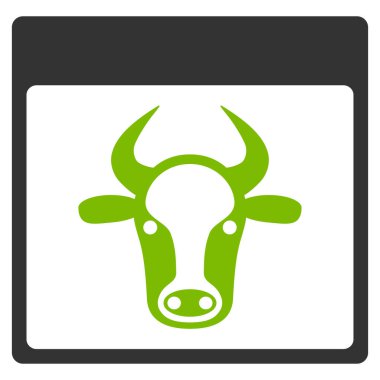 İnek sayfa düz vektör simgesi