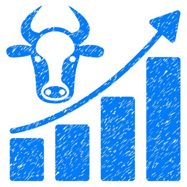 Sığır grafik simge Grunge filigran kadar büyümek