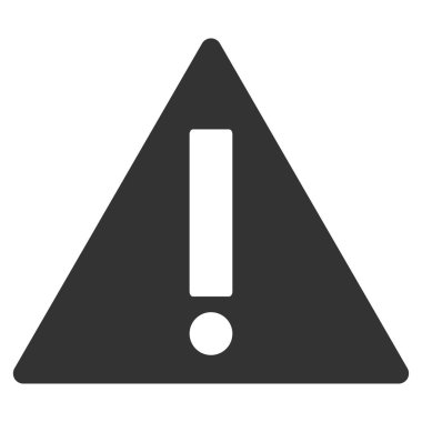 uyarı düz vektör simgesi