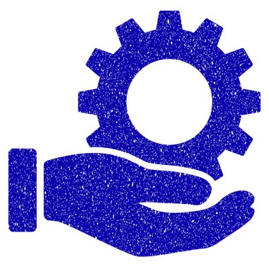 Hizmet dişli simgesini Grunge filigran