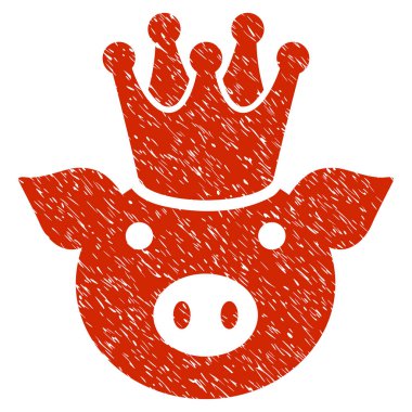 Kral domuz simgesi Grunge filigran