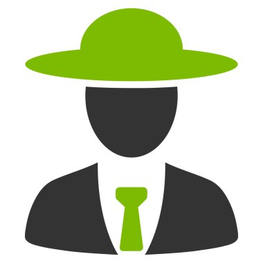 Ziraat Mühendisi Şef düz vektör simgesi