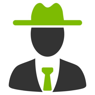 Çiftçi patron düz vektör simgesi