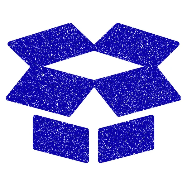 Open Box Symbol Grunge Wasserzeichen — Stockvektor