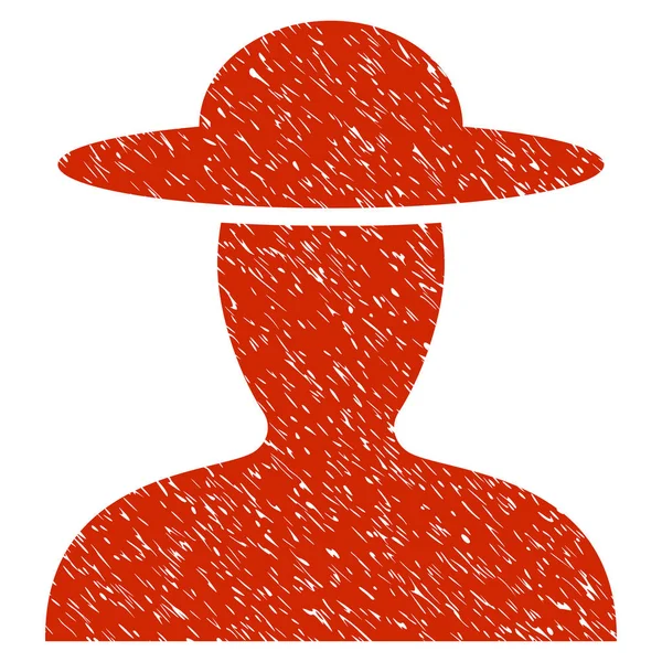 Farmer Person Icône Grunge filigrane — Image vectorielle