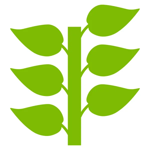 Flora Plant Flat Vector Icon — Stock Vector