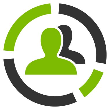 Demografi diyagramı düz vektör simgesi