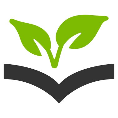 Flora bilgi düz vektör simgesi