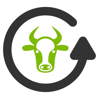 Boğa düz vektör simge Yenile