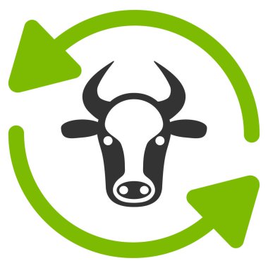 İnek düz vektör simge Yenile