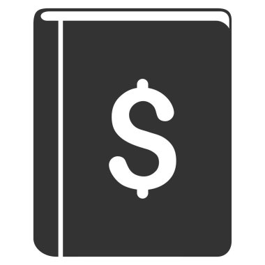 Doları kitap düz vektör simgesi