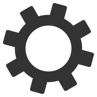 dişli düz vektör simgesi