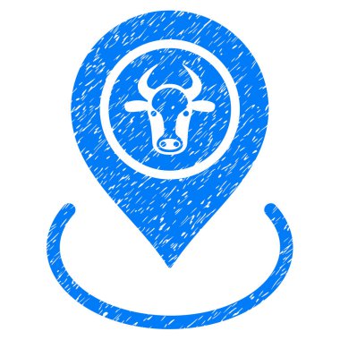 İnek konumu simgesi Grunge filigran