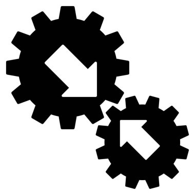 Entegrasyon vites düz vektör simgesi