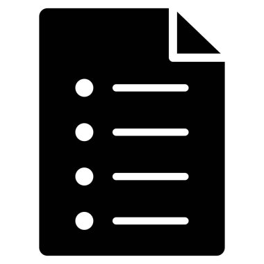 Liste sayfa düz vektör simgesi