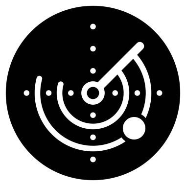 Radar düz vektör simgesi