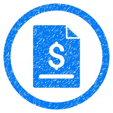 Fatura sayfa grenli simgesi yuvarlak