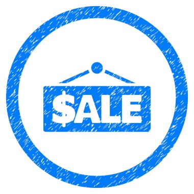 Satılık etiket grenli simgesi yuvarlak