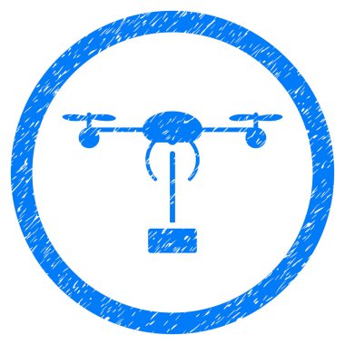 Helikopter sevk irsaliyesi grenli simgesi yuvarlak