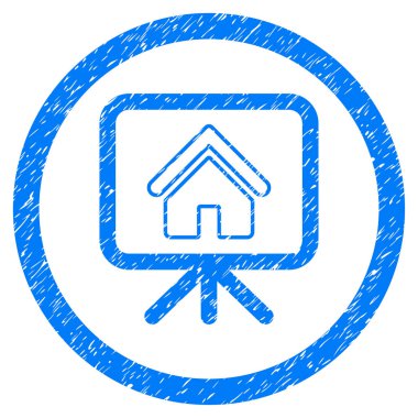 Proje slayt gösterisi grenli simgesi yuvarlak