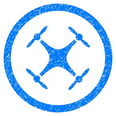 Grenli simgesi Quadcopter yuvarlak