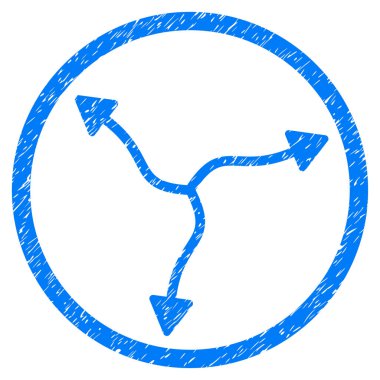 Eğri ok grenli simgesi yuvarlak