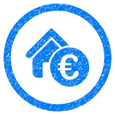 Yuvarlak simge lastik damgası Euro ev kiralamak