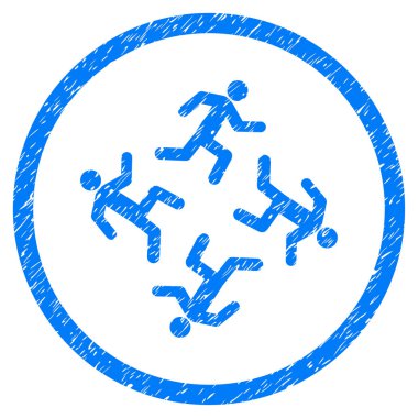 Erkekler yuvarlak grenli simgesi