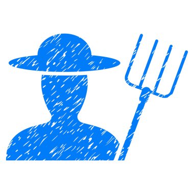 Dirgen simgesi Grunge filigran ile çiftçi