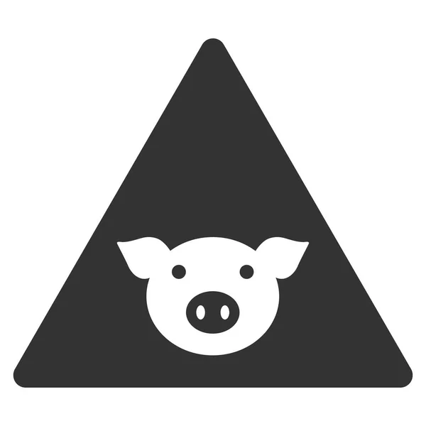 Erreur de porc Icône vectorielle plate — Image vectorielle