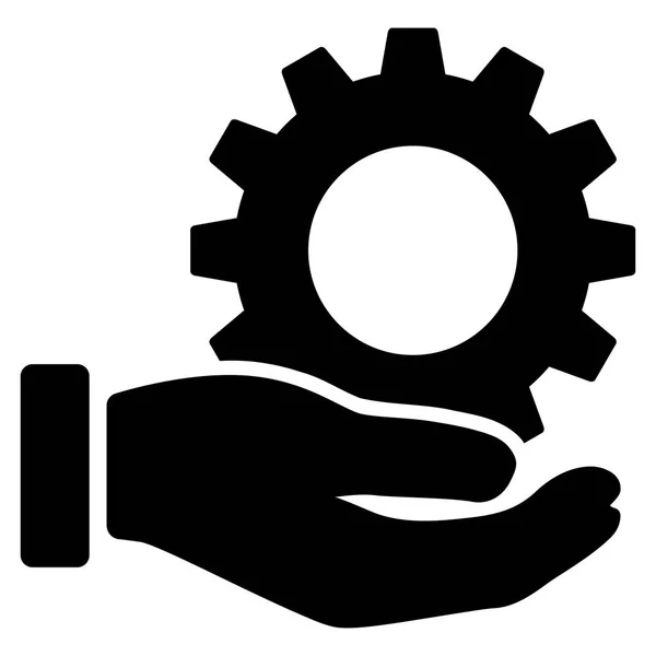 Service Gear platte Vector Icon — Stockvector