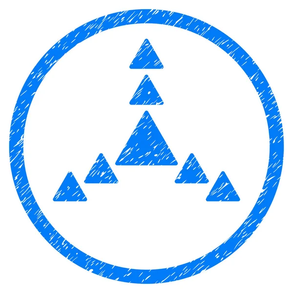 Triângulos de direção Ícone de grão arredondado —  Vetores de Stock