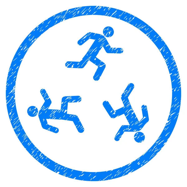 Correndo homens arredondado ícone de grão — Vetor de Stock