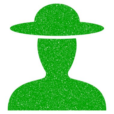 Çiftçi kişi simgesi Grunge filigran