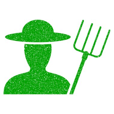 Dirgen simgesi Grunge filigran ile çiftçi