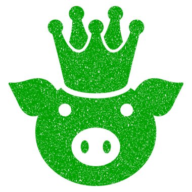 Kral domuz simgesi Grunge filigran