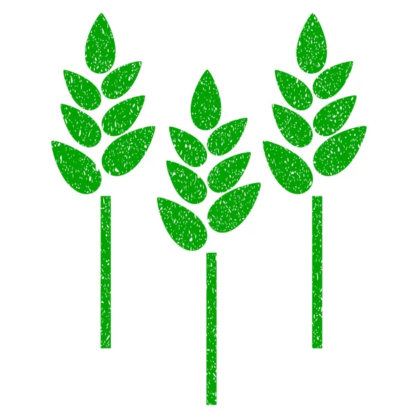 Weizenähren Ikone Grunge Wasserzeichen — Stockvektor