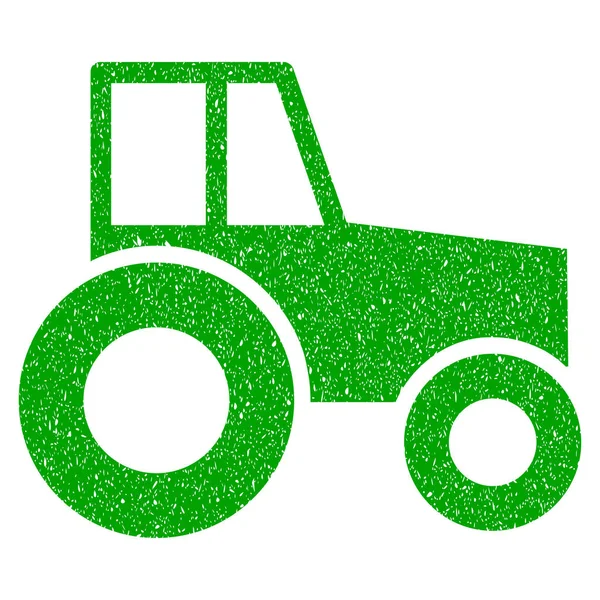 Wheeled Tractor Icon Grunge Watermark — Stock Vector