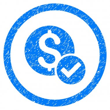 Onaylanmış ödeme grenli simgesi yuvarlak