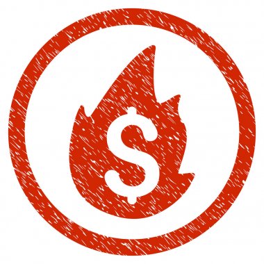 İş yangın felaketi grenli simgesi yuvarlak