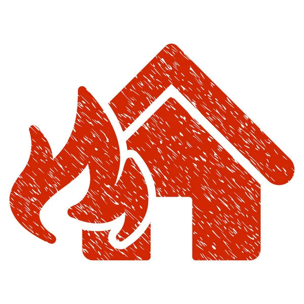 Fire Damage Grunge Icon — Stock Vector