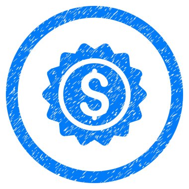 Damga bankacılık yuvarlak grenli simgesi