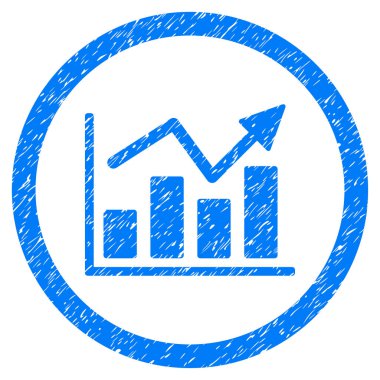 Çubuk grafik eğilim grenli simgesi yuvarlak