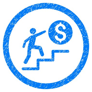 İş adımları grenli simgesi yuvarlak