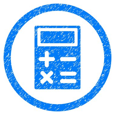 Hesap makinesi grenli simgesi yuvarlak